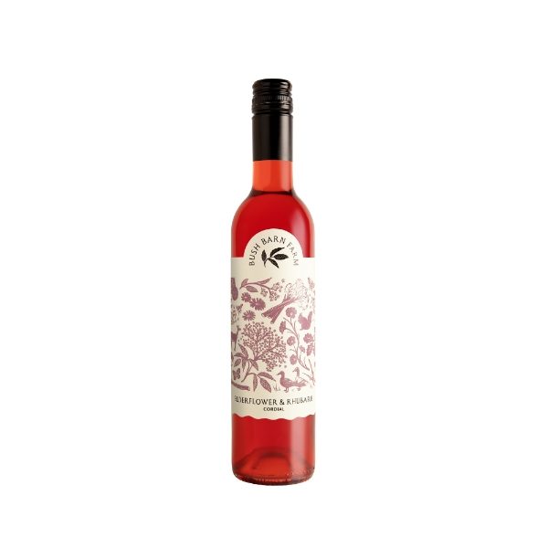 Bush Barn - Elderflower & Rhubarb Cordial (6 x 500ml)