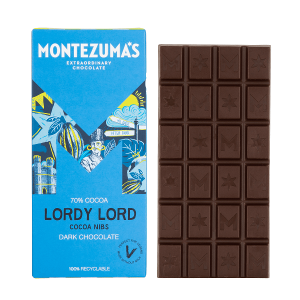 Montezumas - Lordy Lord: Dark Choc w/ Cocoa Nibs (12 x 90g)